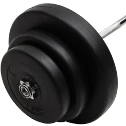 vidaXL Fitness Y Musculación-Mancuerna curl con discos 60 kg