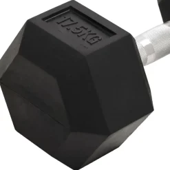 vidaXL Fitness Y Musculación-Mancuerna hierro fundido 17,5 kg