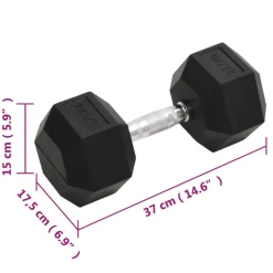 vidaXL Fitness Y Musculación-Mancuerna hierro fundido 22,5 kg