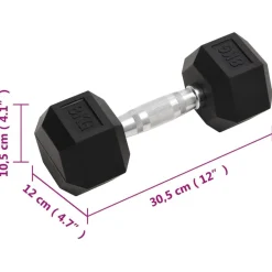 vidaXL Fitness Y Musculación-Mancuernas 2 unidades total hierro fundido 16 kg