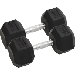 vidaXL Fitness Y Musculación-Mancuernas 2 unidades total hierro fundido 30 kg