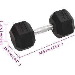 vidaXL Fitness Y Musculación-Mancuernas 2 unidades total hierro fundido 30 kg
