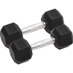 vidaXL Mancuernas 2 unidades total hierro fundido 12 kg Best