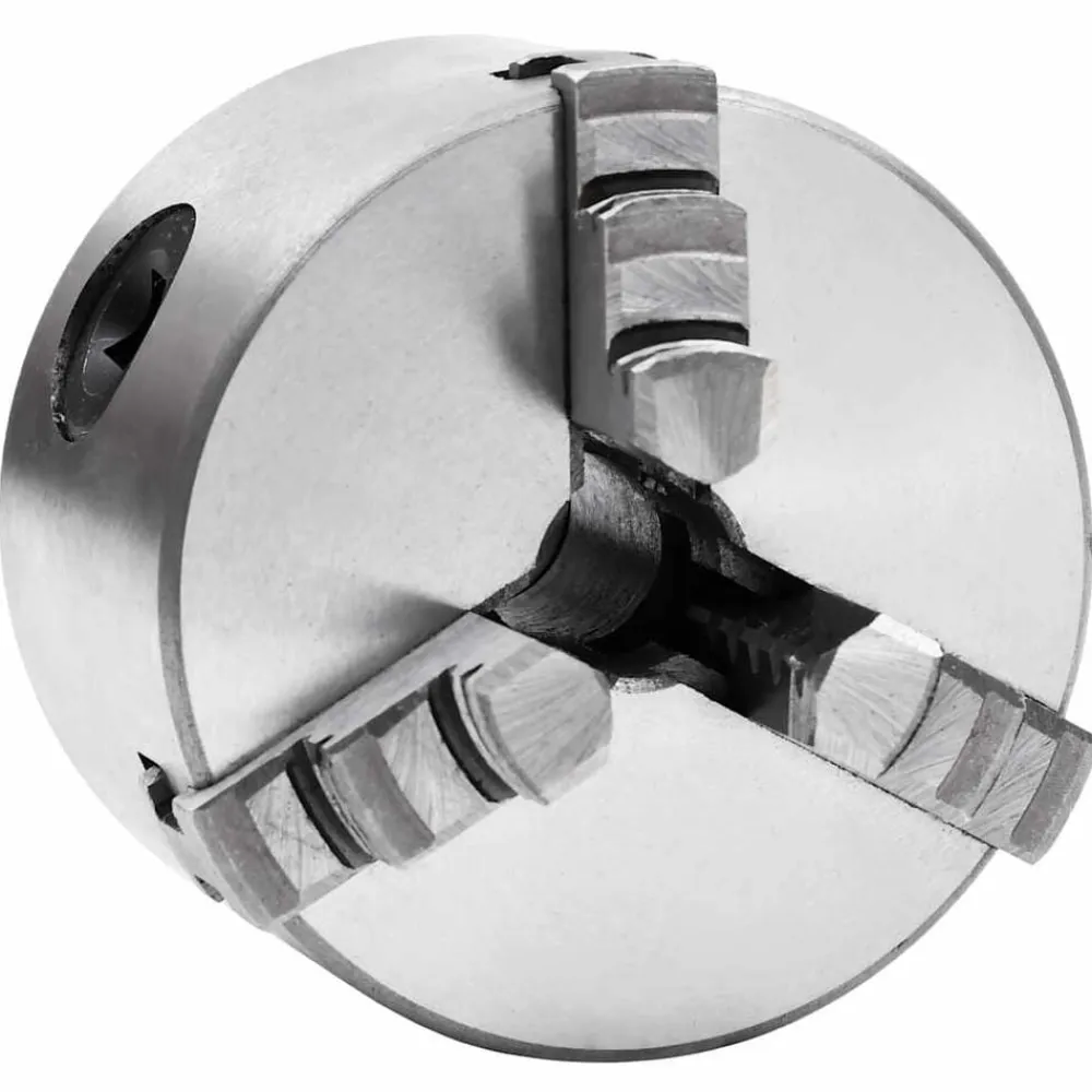 vidaXL Mandril de torno autocentrante de 3 mordazas 80 mm acero Outlet