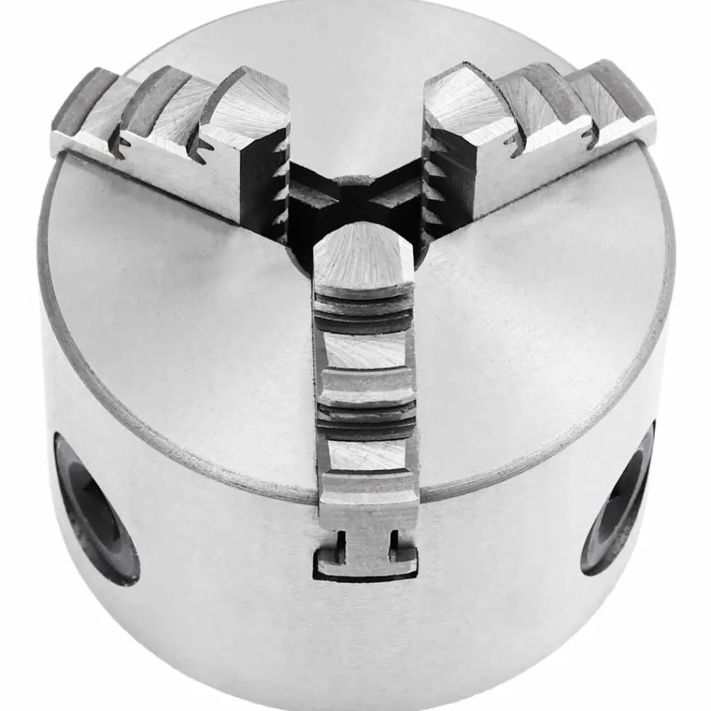 vidaXL Mandril de torno autocentrante de 3 mordazas 80 mm acero Outlet