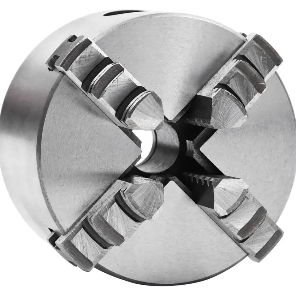 vidaXL Herramientas-Mandril de torno autocentrante de 4 mordazas 80 mm acero