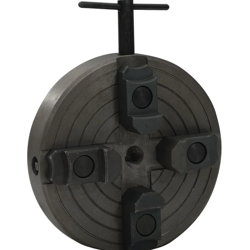vidaXL Herramientas-Mandril madera 4 mordazas con conexión M18 acero negro 150x63mm