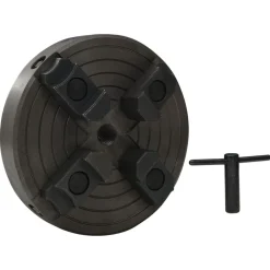 vidaXL Herramientas-Mandril madera 4 mordazas con conexión M18 acero negro 150x63mm