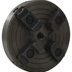 vidaXL Herramientas-Mandril madera 4 mordazas con conexión M18 acero negro 150x63mm