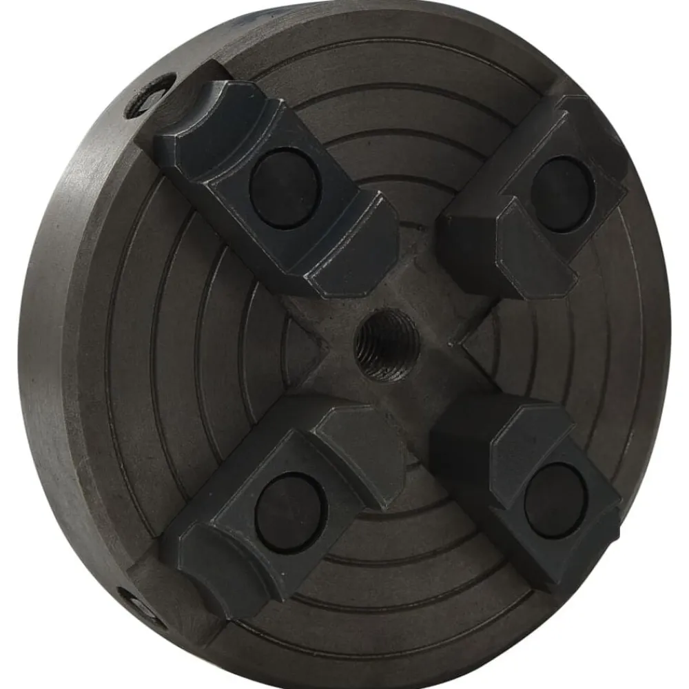 vidaXL Herramientas-Mandril madera 4 mordazas con conexión M18 acero negro 150x63mm