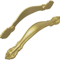 vidaXL Accesorios De Bricolaje-Mango 2 pcs Dorado 143 x 19,2 x 20 mm Aleación de Zinc