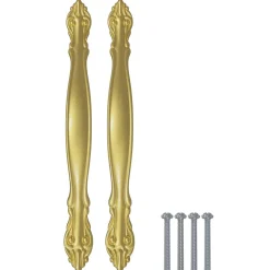 vidaXL Accesorios De Bricolaje-Mango 2 pcs Dorado 143 x 19,2 x 20 mm Aleación de Zinc