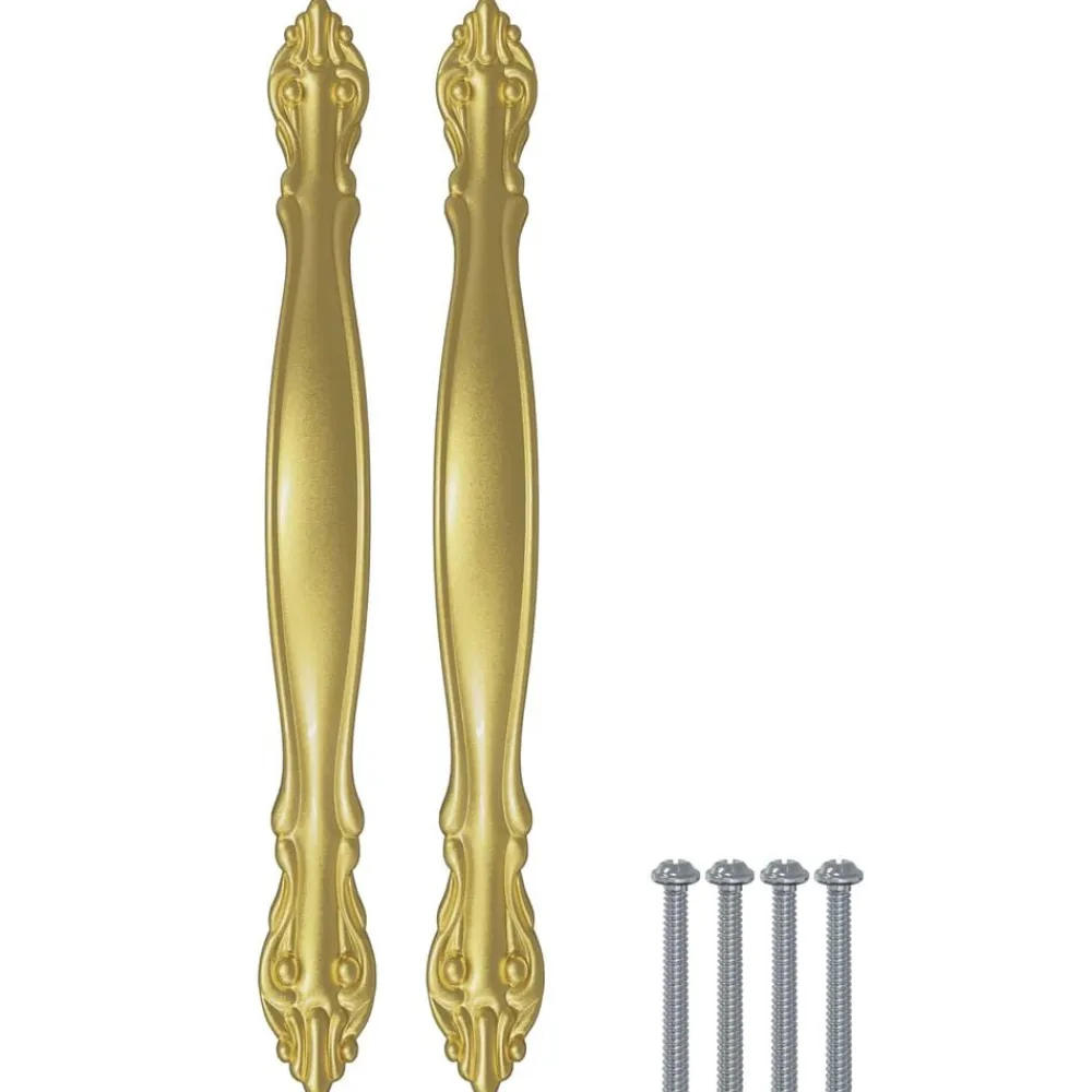 vidaXL Accesorios De Bricolaje-Mango 2 pcs Dorado 143 x 19,2 x 20 mm Aleación de Zinc
