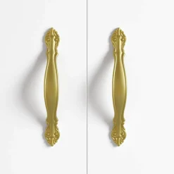 vidaXL Accesorios De Bricolaje-Mango 2 pcs Dorado 143 x 19,2 x 20 mm Aleación de Zinc