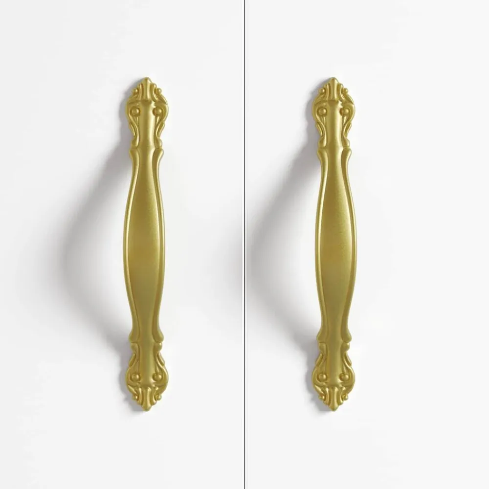 vidaXL Accesorios De Bricolaje-Mango 2 pcs Dorado 143 x 19,2 x 20 mm Aleación de Zinc