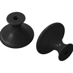 vidaXL Mango 2 pcs Negro Ø30 mm Aluminio Hot