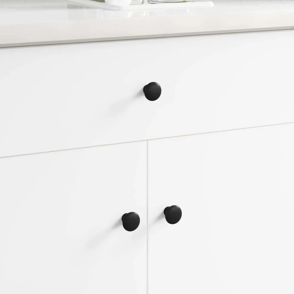 vidaXL Mango 2 pcs Negro Ø30 mm Aluminio Hot