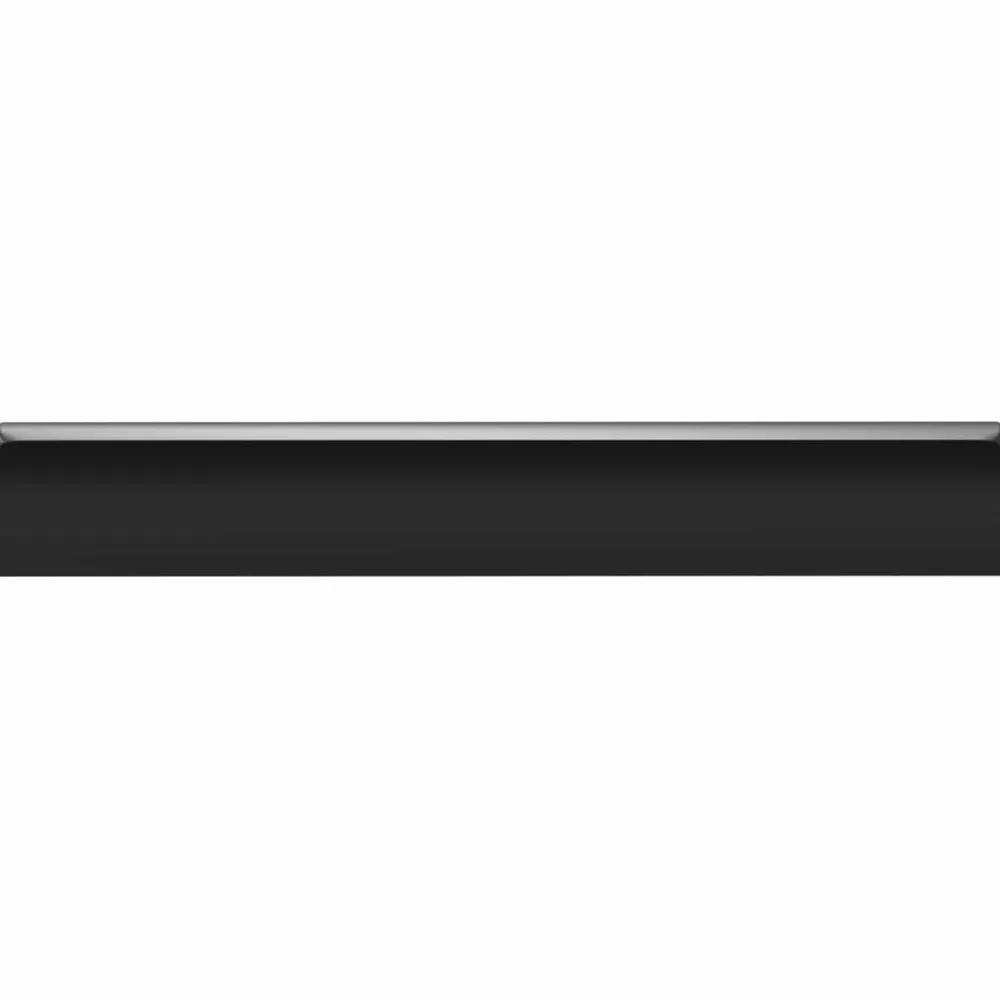 vidaXL Accesorios De Bricolaje-Mango 2 pcs Negro 106 x 7,4 x 15,5 mm Aluminio