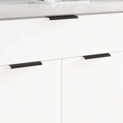 vidaXL Mango 2 pcs Negro 120 x 39.6 x 17 mm Aluminio Discount