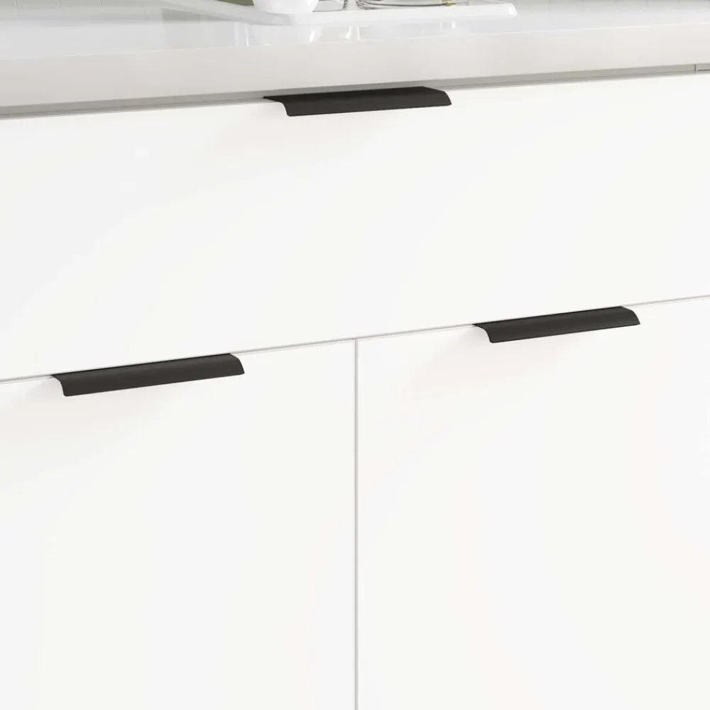 vidaXL Mango 2 pcs Negro 120 x 39.6 x 17 mm Aluminio Discount