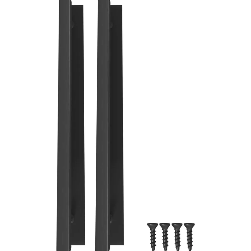 vidaXL Mango 2 pcs Negro 120 x 39.6 x 17 mm Aluminio Discount