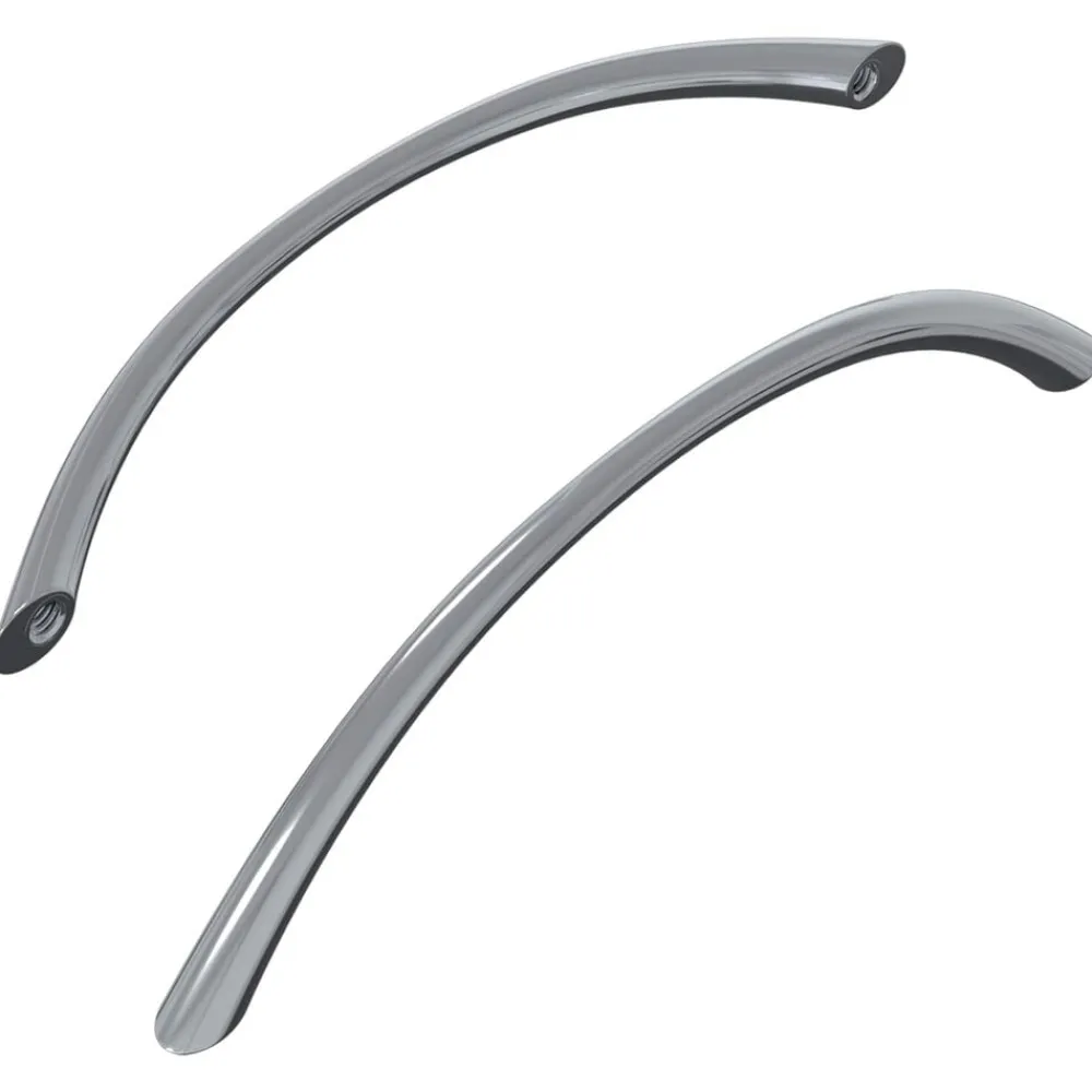 vidaXL Accesorios De Bricolaje-Mango 2 pcs Plateado 107 x 3.6 x 23 mm Acero inoxidable