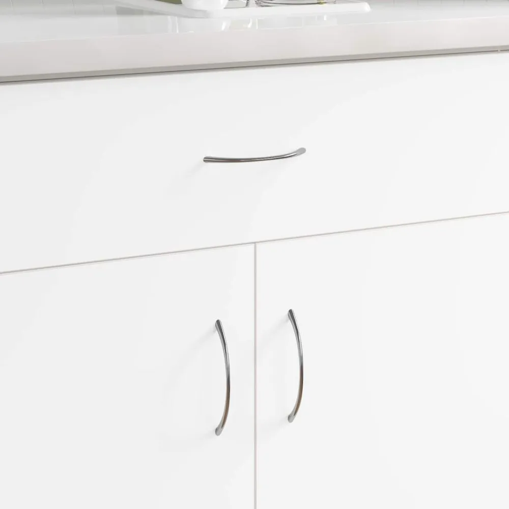 vidaXL Accesorios De Bricolaje-Mango 2 pcs Plateado 107 x 3.6 x 23 mm Acero inoxidable