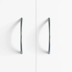 vidaXL Accesorios De Bricolaje-Mango 2 pcs Plateado 107 x 3.6 x 23 mm Acero inoxidable