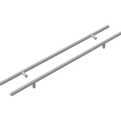 vidaXL Mango 2 pcs Plateado 500 mm Acero Clearance