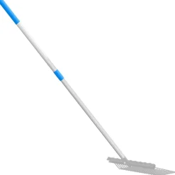 vidaXL Mango de horquilla de rastrillo telescópico acero plateado Discount