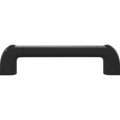 vidaXL Accesorios De Bricolaje-Mango Liso 2 pcs Negro 380 x 34 x 85 mm Aluminio y PP