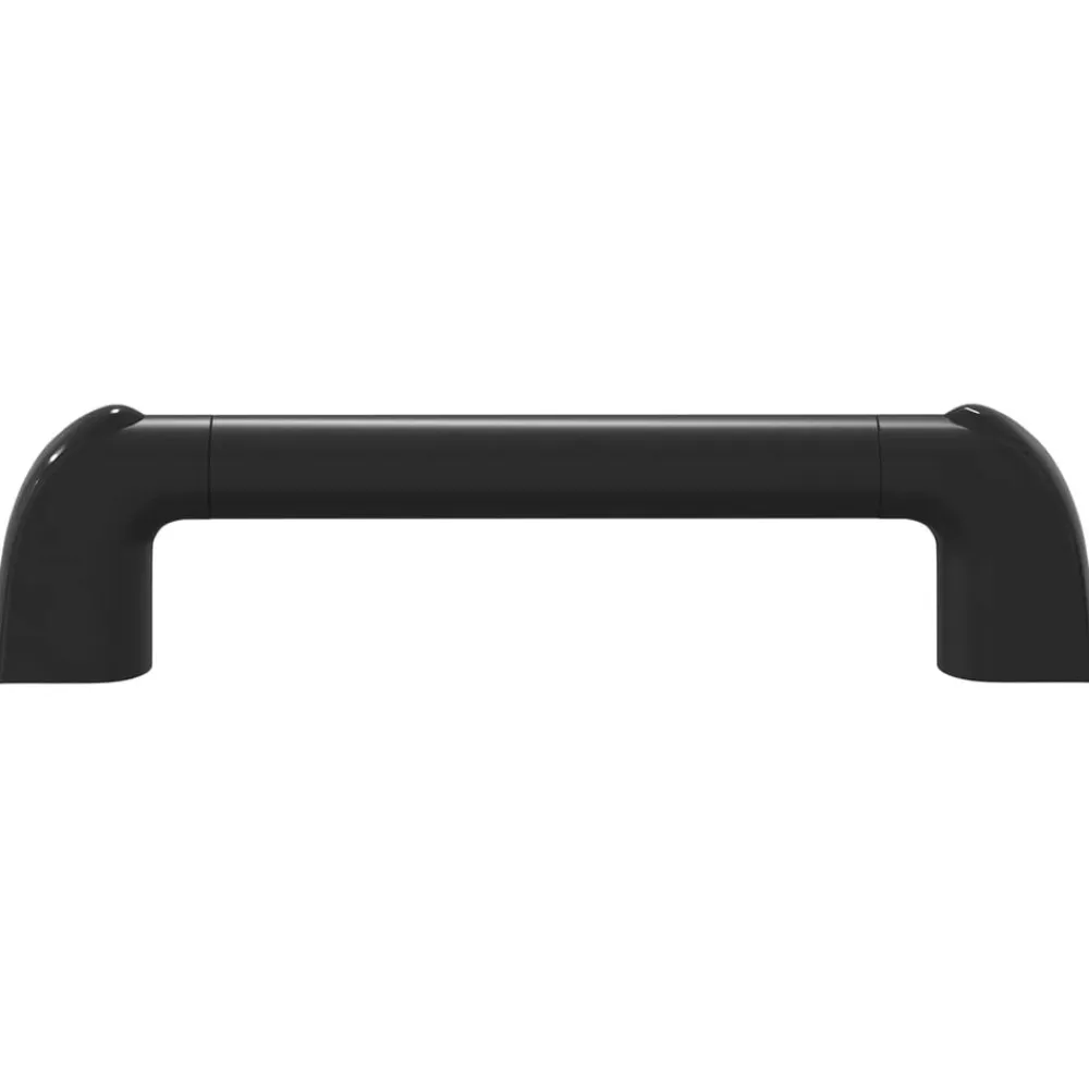 vidaXL Accesorios De Bricolaje-Mango Liso 2 pcs Negro 380 x 34 x 85 mm Aluminio y PP