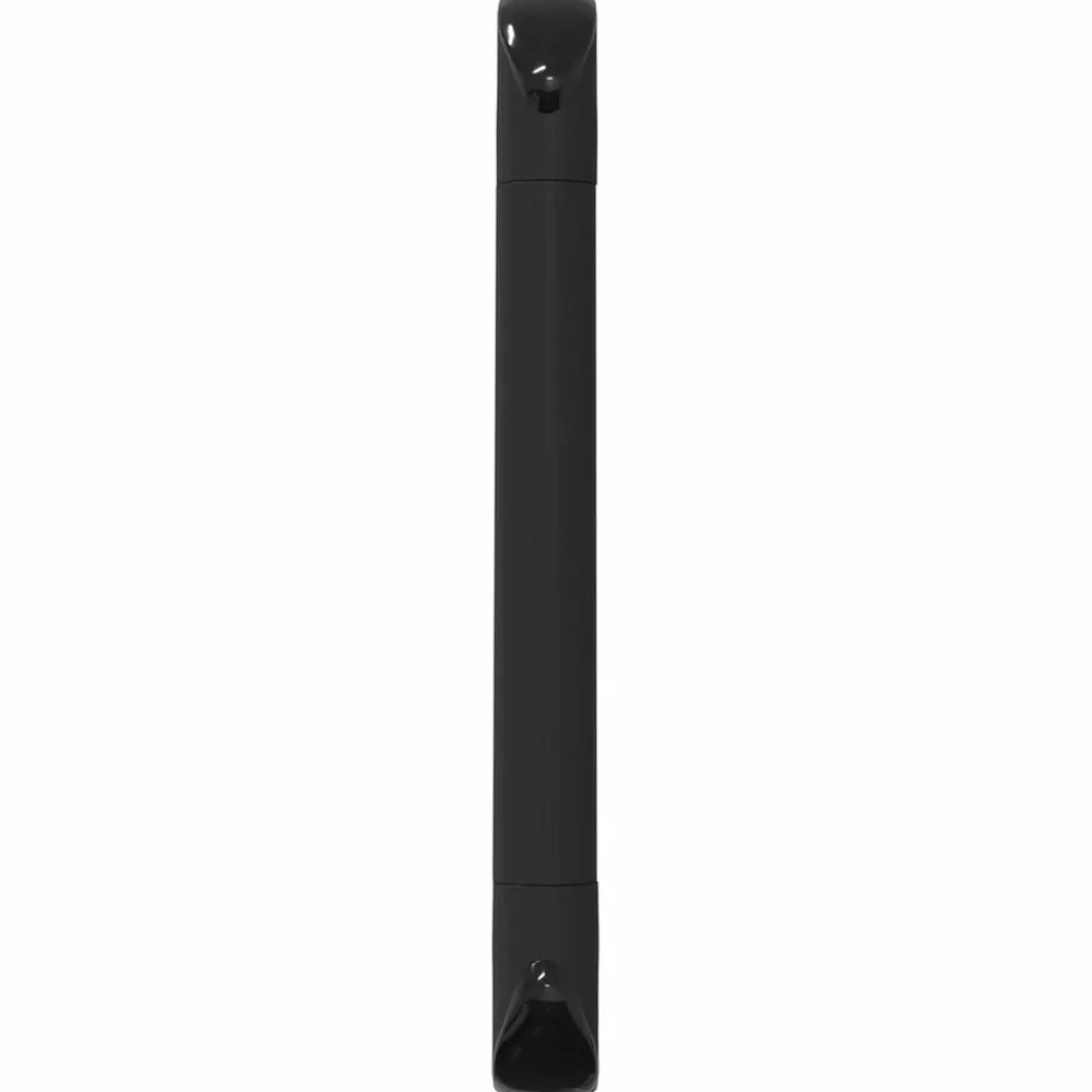 vidaXL Accesorios De Bricolaje-Mango Liso 2 pcs Negro 380 x 34 x 85 mm Aluminio y PP