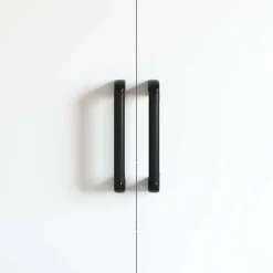 vidaXL Accesorios De Bricolaje-Mango Liso 2 pcs Negro 380 x 34 x 85 mm Aluminio y PP