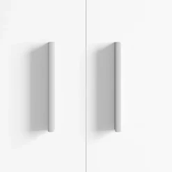 vidaXL Mango Liso 2 pcs Plateado 105.7 x 7.4 x 15.5 mm Aluminio Outlet