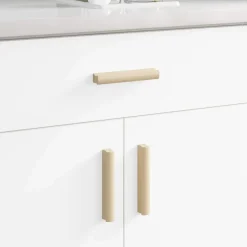 vidaXL Accesorios De Bricolaje-Mango Recto 2 pcs Color Madera Natural 130 x 25 x 30 mm