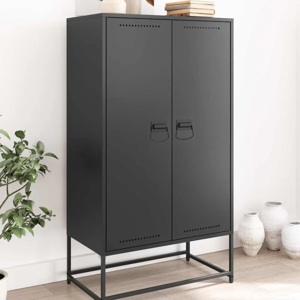 vidaXL Mangos de Gabinete 2 pcs 85 x 45 mm Metal Negro Online