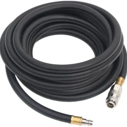 vidaXL Accesorios De Bricolaje-Manguera de aire híbrida caucho y PVC negro 15 mm 2 m