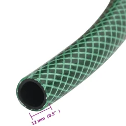 vidaXL Manguera de jardín con accesorios PVC verde 0,5