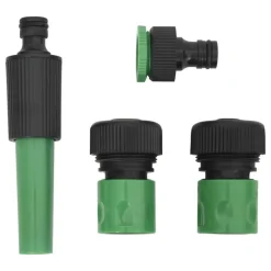 vidaXL Manguera de jardín con accesorios PVC verde 0,5