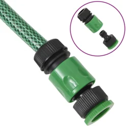vidaXL Manguera de jardín con accesorios PVC verde 0,5