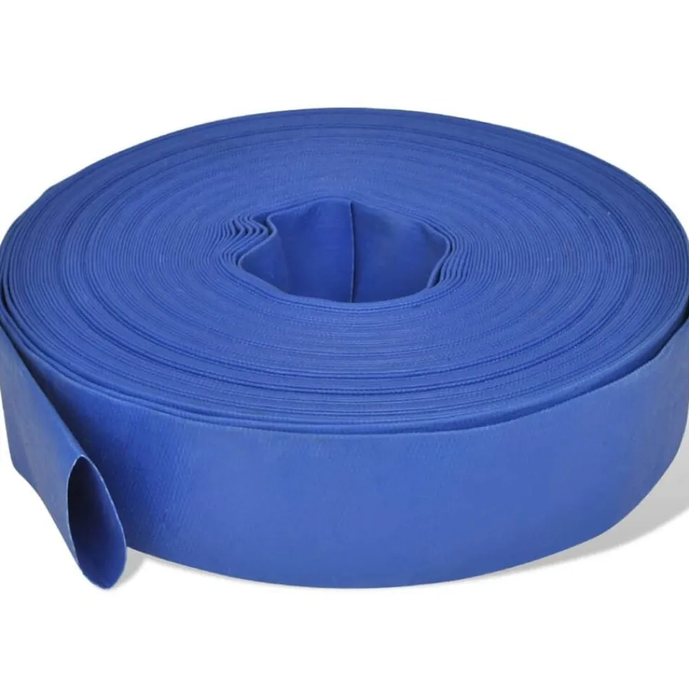 vidaXL Fontanería-Manguera plana de agua 50 m 2" PVC