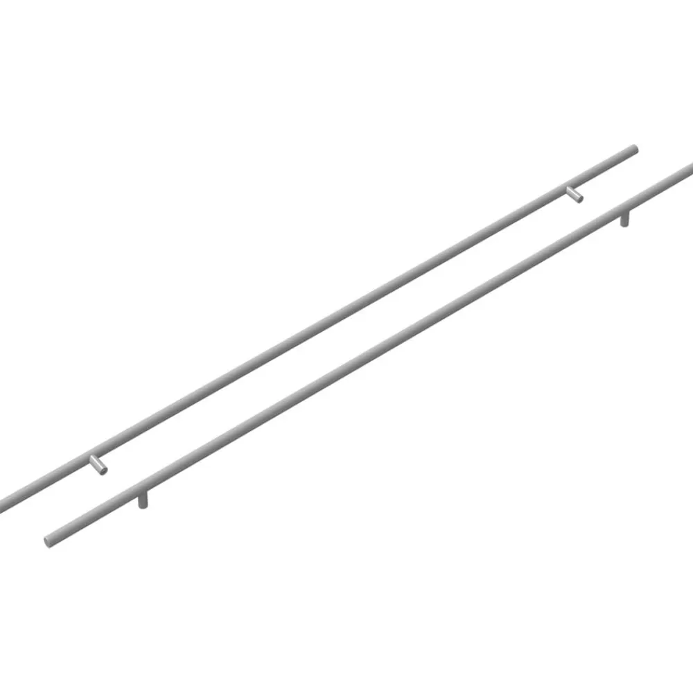 vidaXL Accesorios De Bricolaje-Manija de armario 2 pcs Plateado 900 mm Acero inoxidable