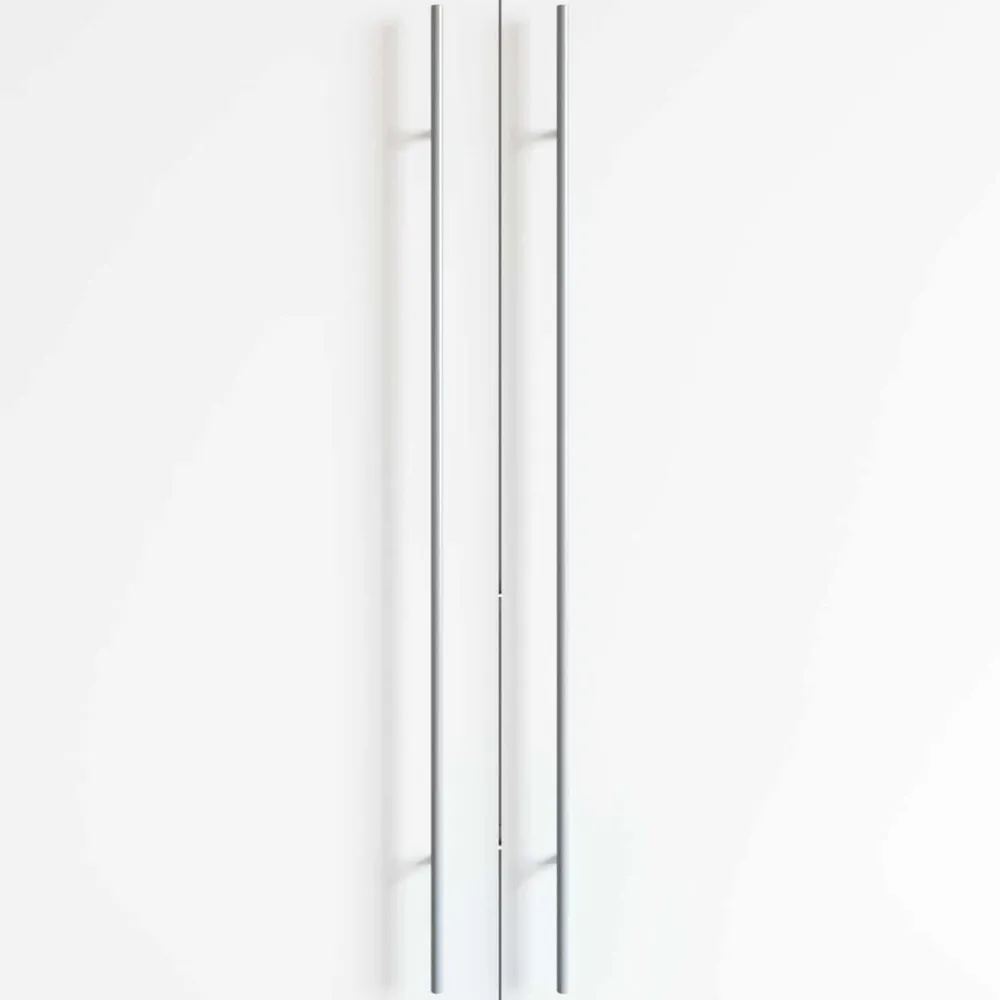vidaXL Accesorios De Bricolaje-Manija de armario 2 pcs Plateado 900 mm Acero inoxidable