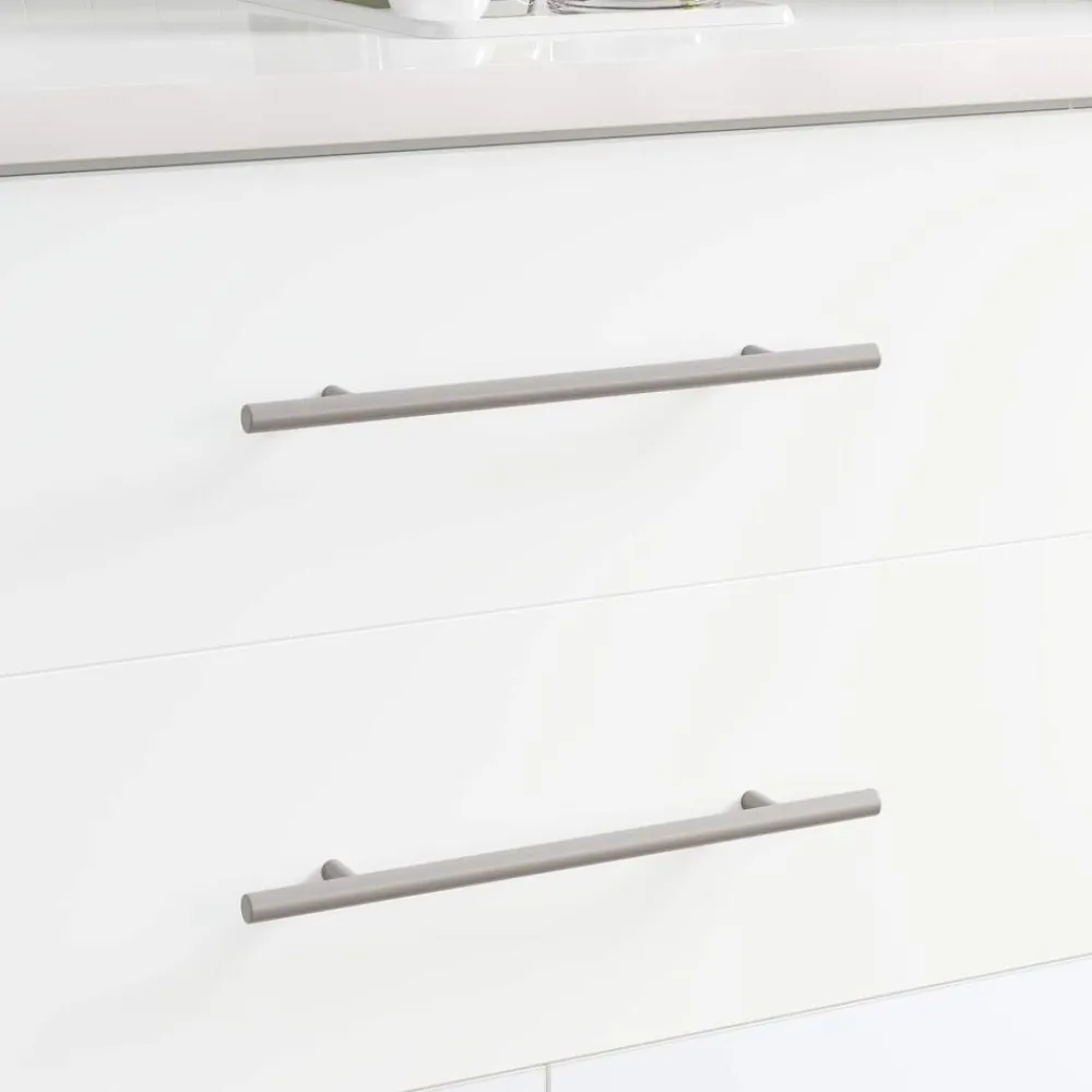 vidaXL Accesorios De Bricolaje-Manija de armario 2 pcs Plateado 300 mm Acero inoxidable