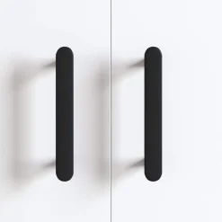 vidaXL Manija de armario 2 pcs Negro 121 x 16.6 x 28.3 mm Hierro Online