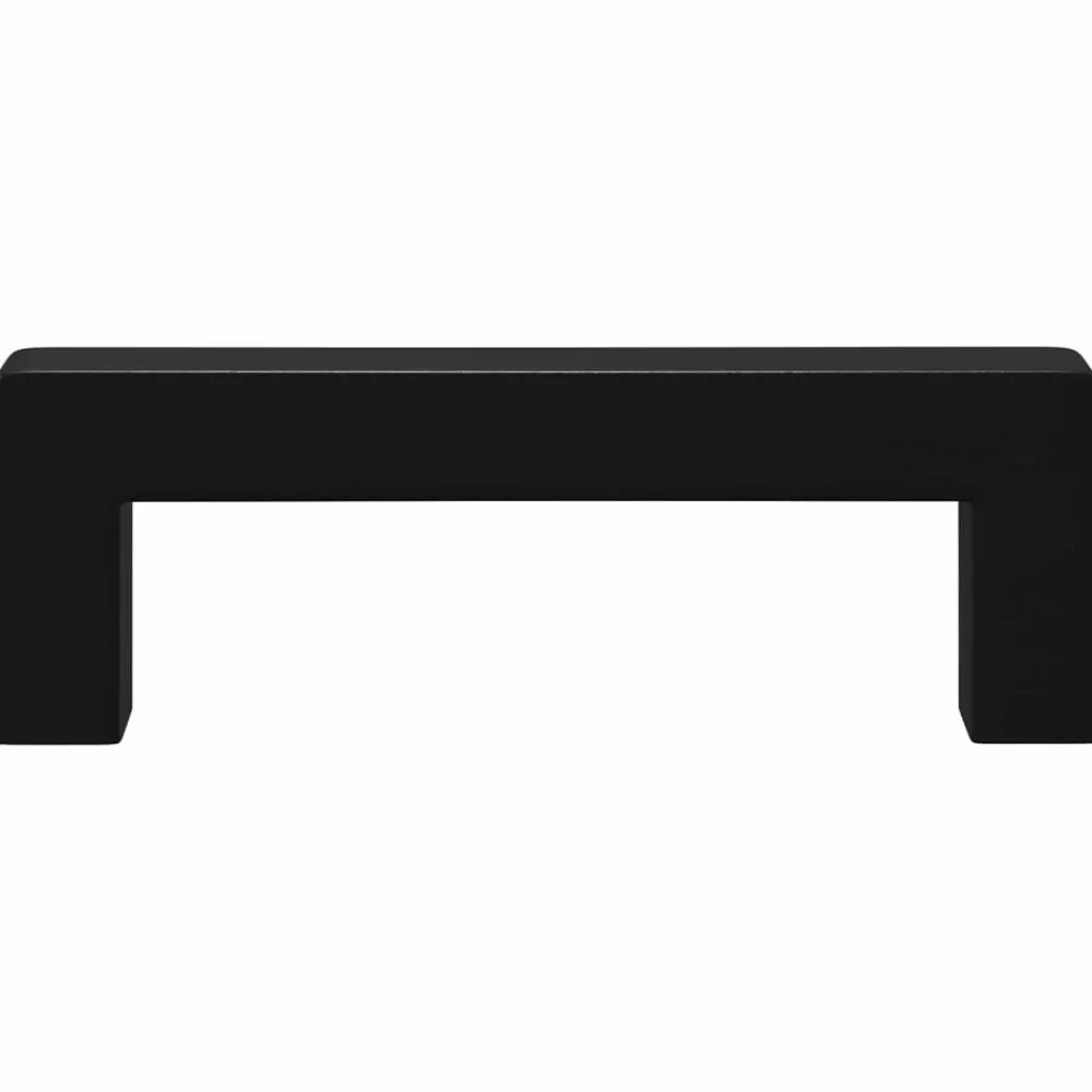 vidaXL Manija de muebles 2 pcs Negro 105 x 12 x 36 mm Hierro