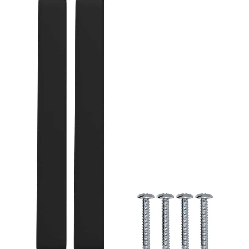 vidaXL Manija de muebles 2 pcs Negro 105 x 12 x 36 mm Hierro