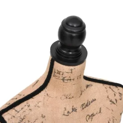 vidaXL Productos Del Hogar-Maniquí de busto de mujer de yute marrón y negro