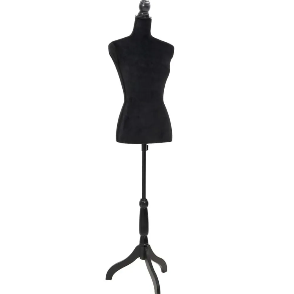 vidaXL Maniquí de busto de mujer de modista Negro Sale
